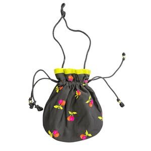 Bagz y2k Cherry Stachel Mini Purse Handbag Black Red Chartreuse Green